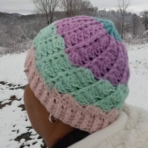 Handmade Crochet Fitted Beanie/Winter Hat